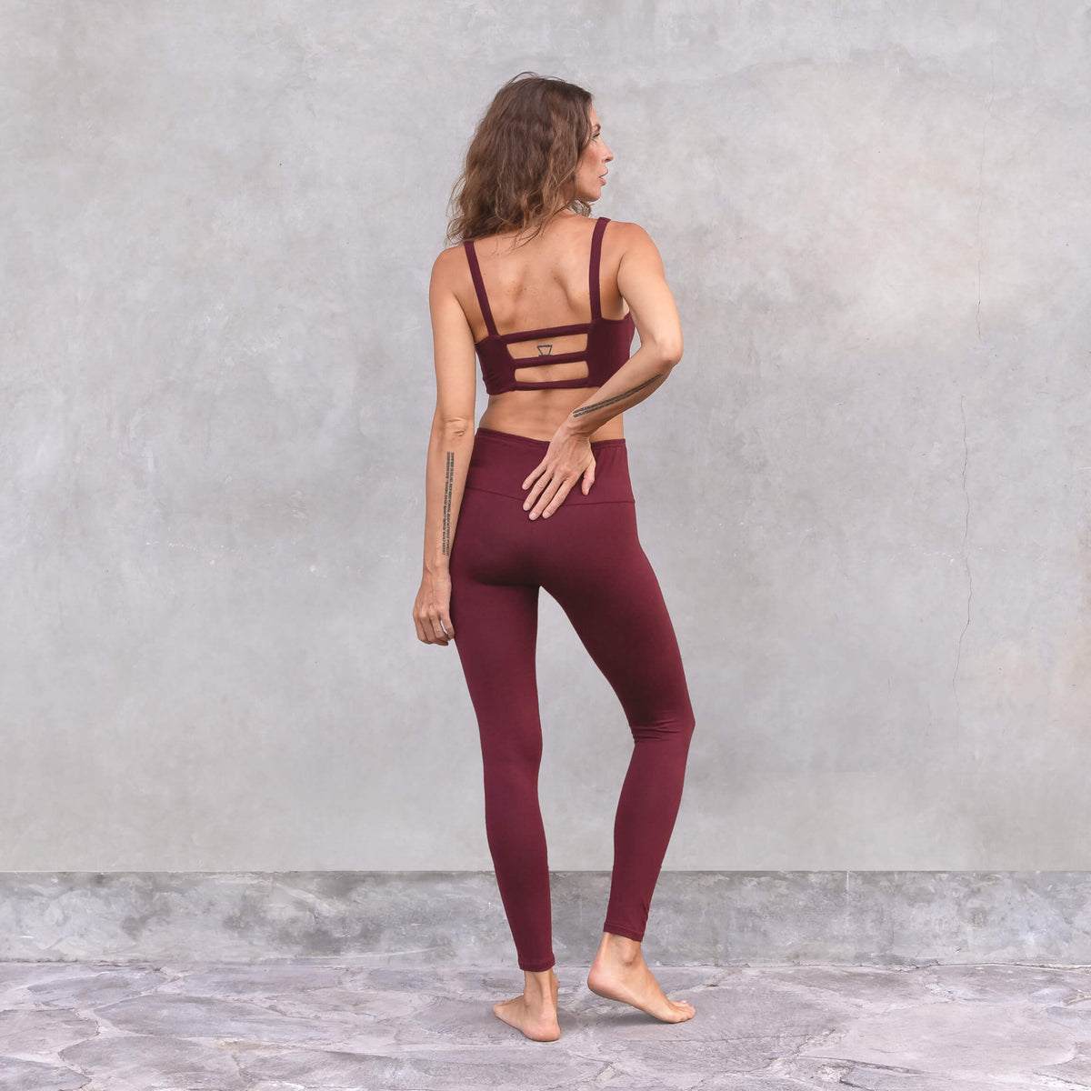 Yoga-Leggings Kate - burgundy