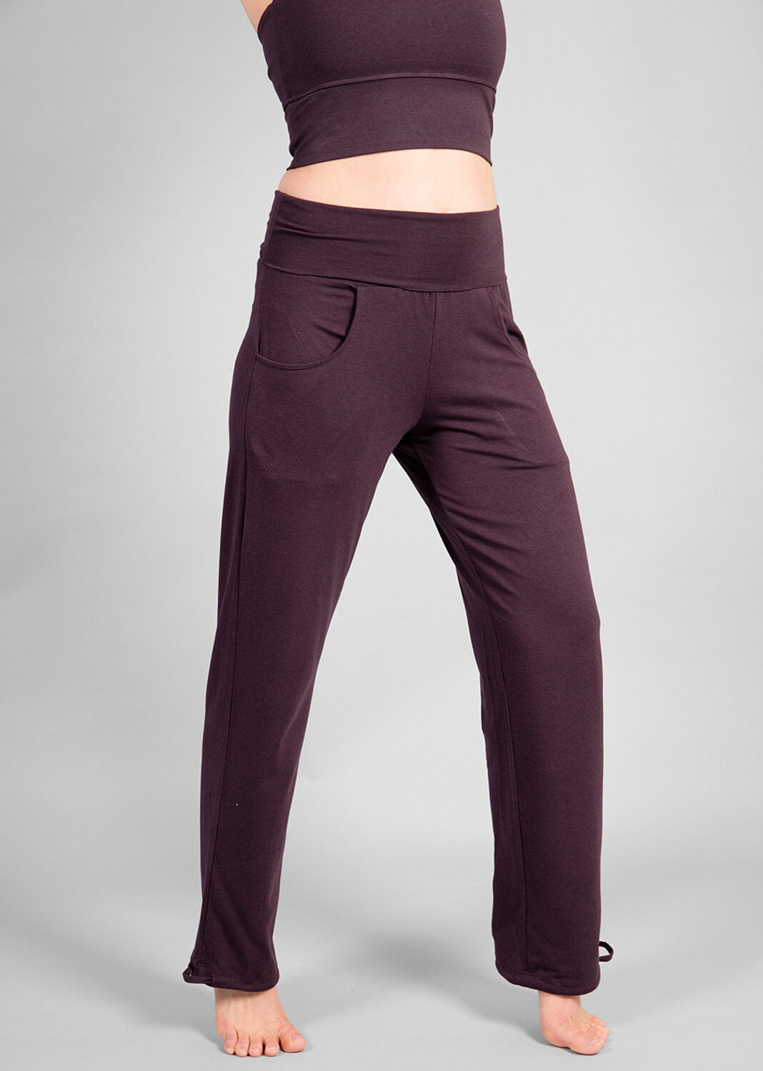 Lilii Relax fit Pants - Dark Purple