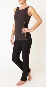 Yoga-Tank-Top mit Bra - leopard