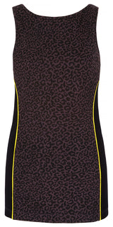 Yoga-Tank-Top mit Bra - leopard