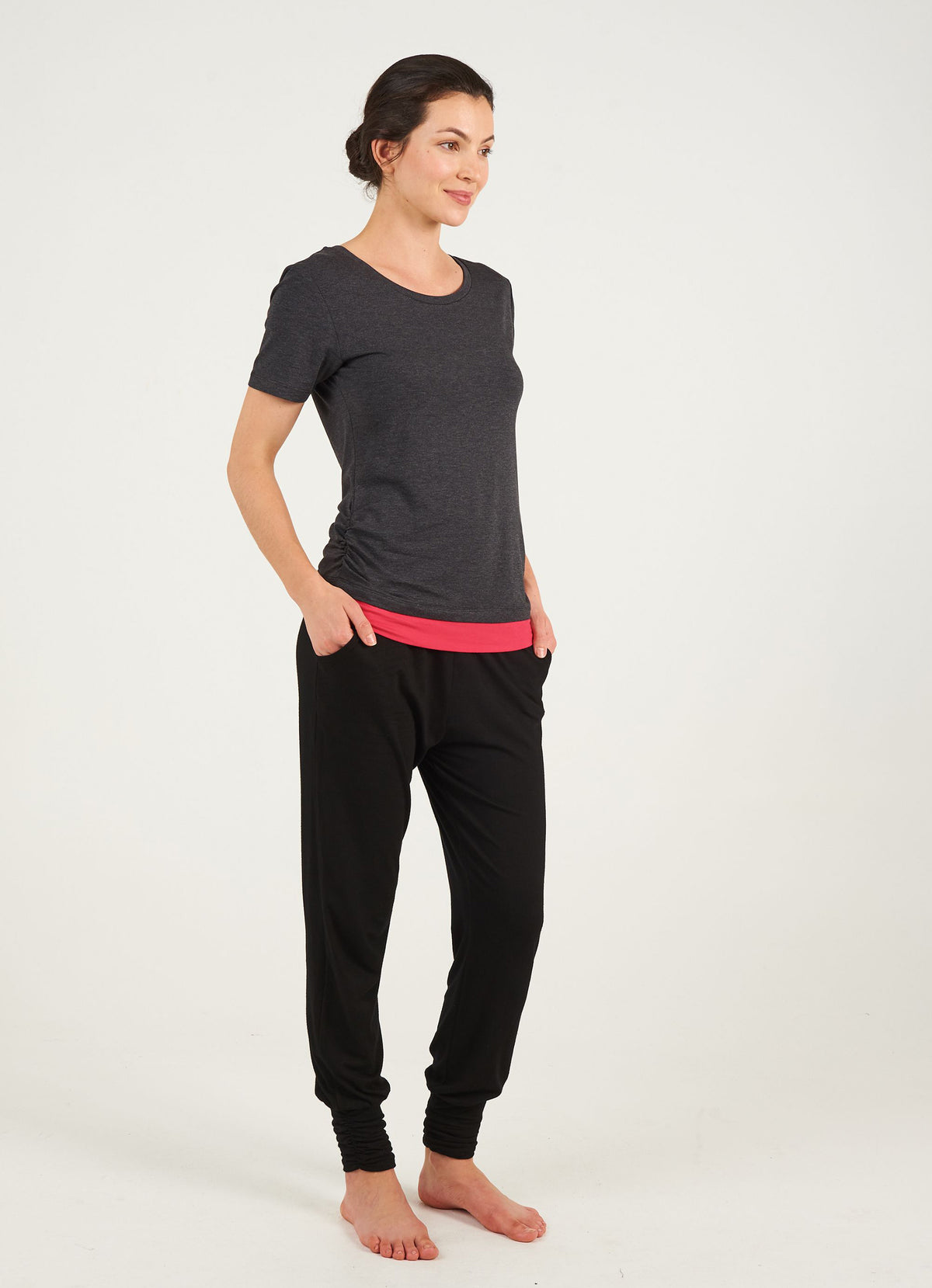 Long Harem-Pants - black