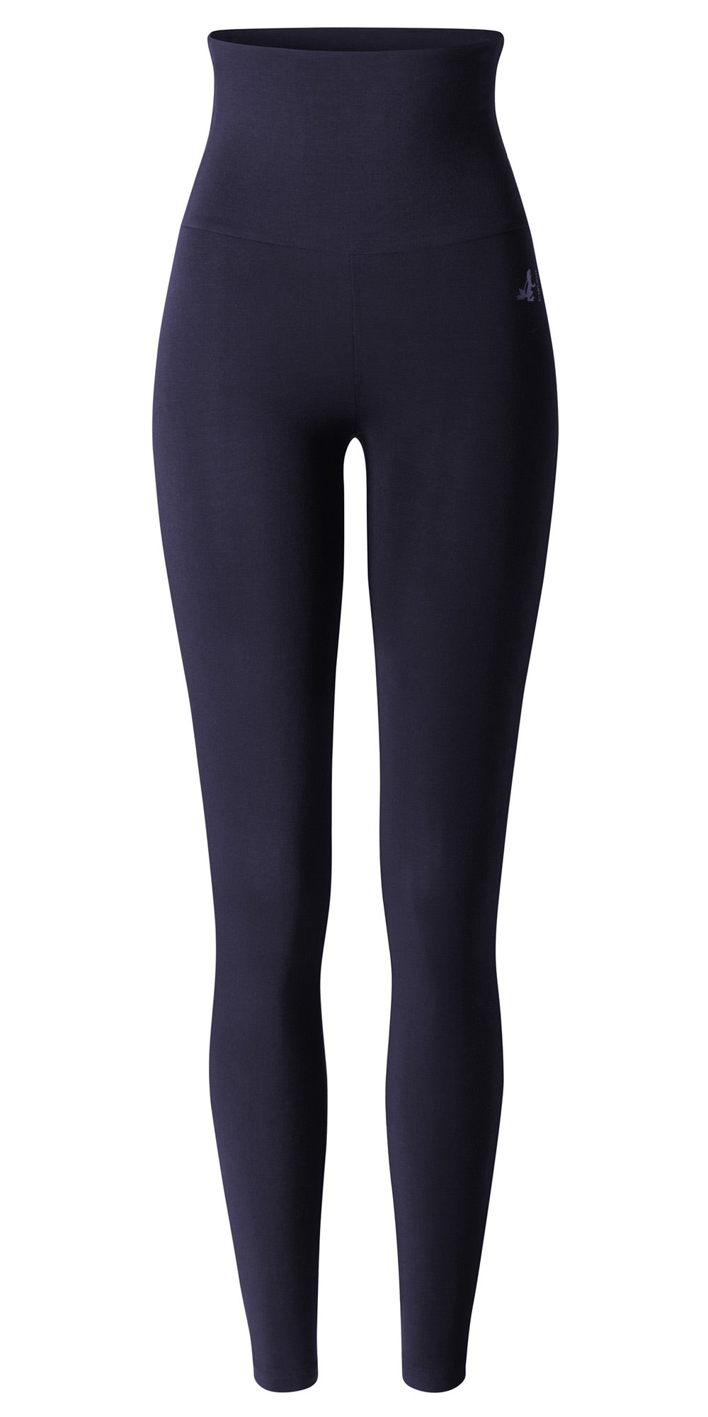 Yoga-Leggings, roll down - midnight blue