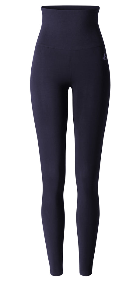 Yoga-Leggings, roll down - midnight blue