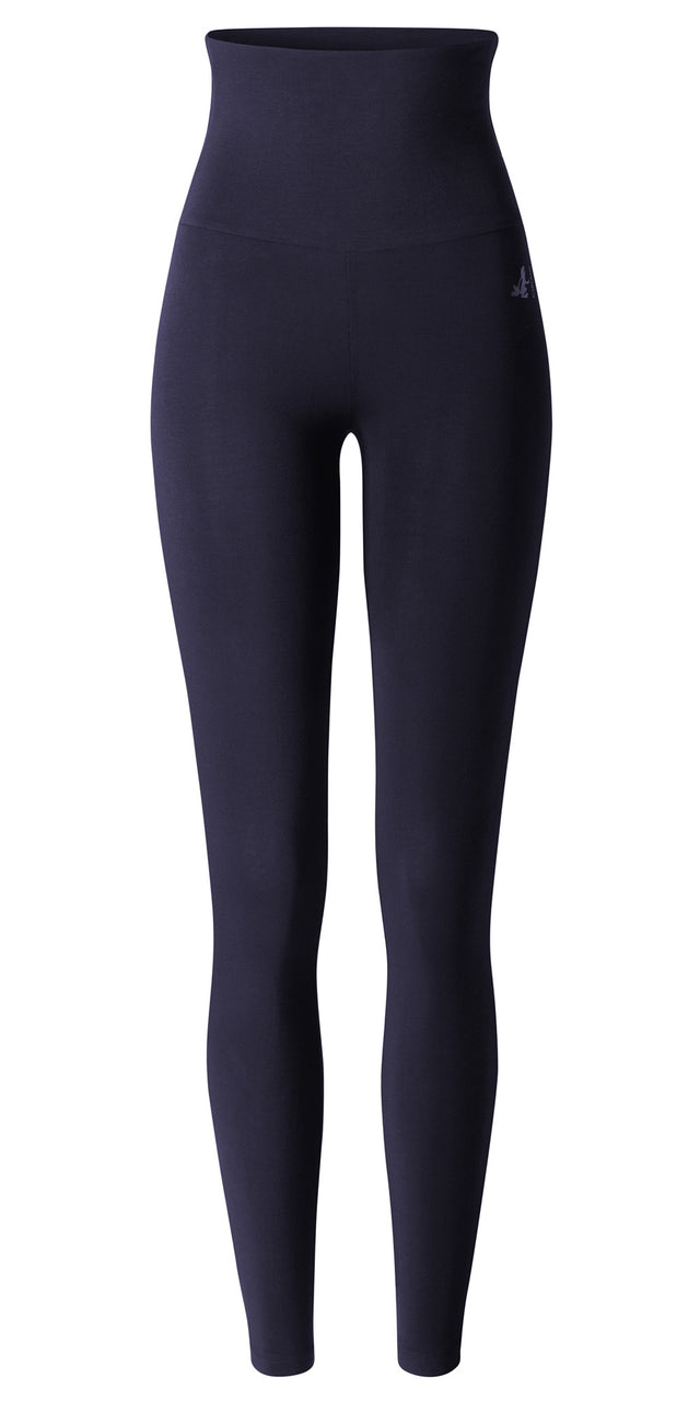 Yoga-Leggings, roll down - midnight blue