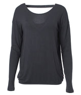 Yoga Longsleeve-Top "Aruna" - anthracite