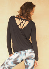Yoga Longsleeve-Top "Aruna" - anthracite
