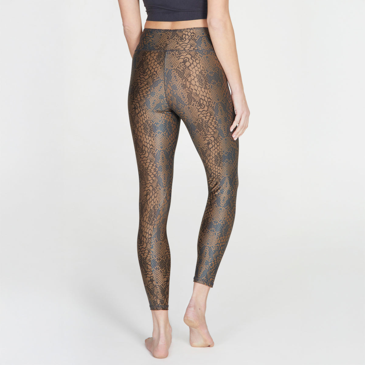 Yoga-Leggings Lux - maroon snake