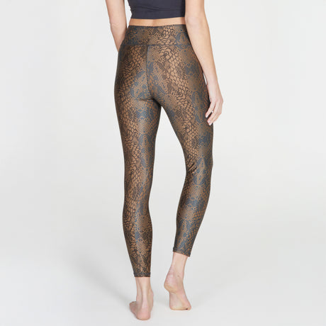 Yoga-Leggings Lux - maroon snake