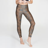 Yoga-Leggings Lux - maroon snake