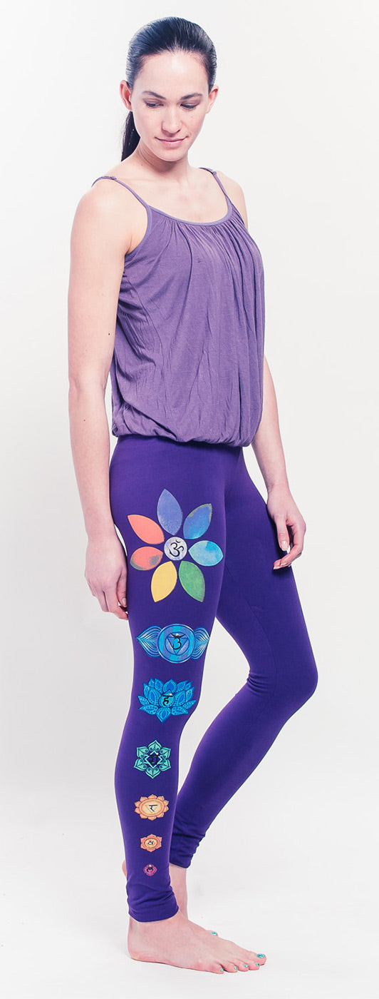 Organic Chakra Leggings - violet