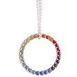 Regenbogen Anhänger mit Kette 42 cm - mit Glaskristallen
