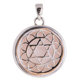 Herz-Chakra Anhänger mit Rosenquarz und Kette