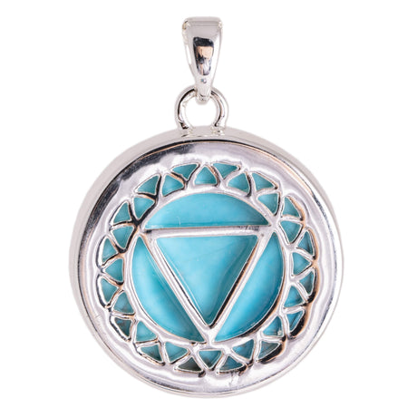 Kehl-Chakra Anhänger mit Türkis und Kette