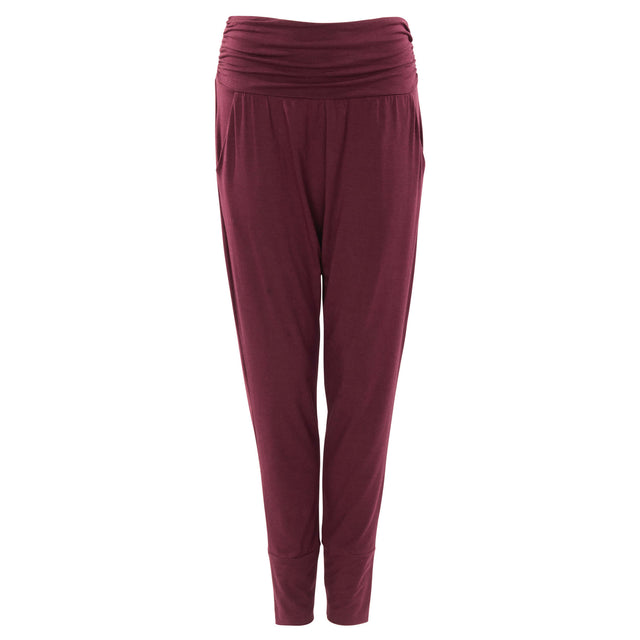 Yoga-Pants Mari bamboo - burgundy