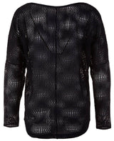 Lounge Mesh-Shirt "Peggy" - charcoal