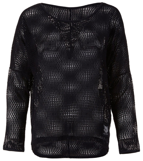 Lounge Mesh-Shirt "Peggy" - charcoal