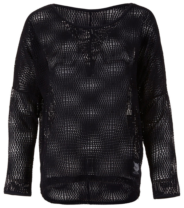 Lounge Mesh-Shirt "Peggy" - charcoal