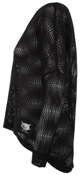 Lounge Mesh-Shirt "Peggy" - charcoal