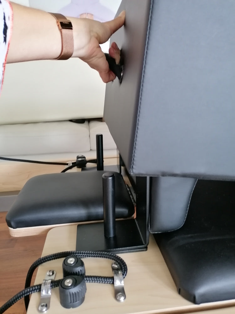 Pilates Reformer Ahorn "Short Leg" (inkl. Sitting Box und Jump Board) - schwarz