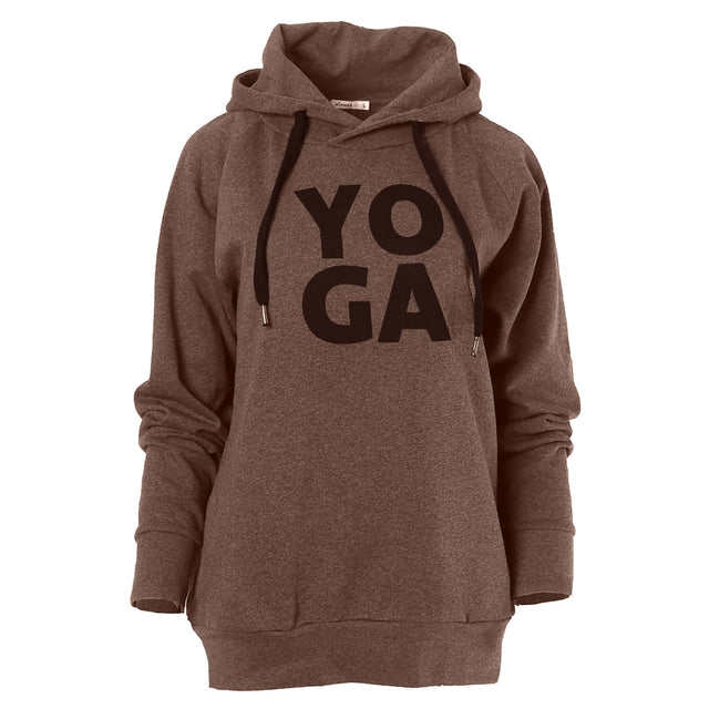 Yoga-Hoodie Rudra - hazel marl