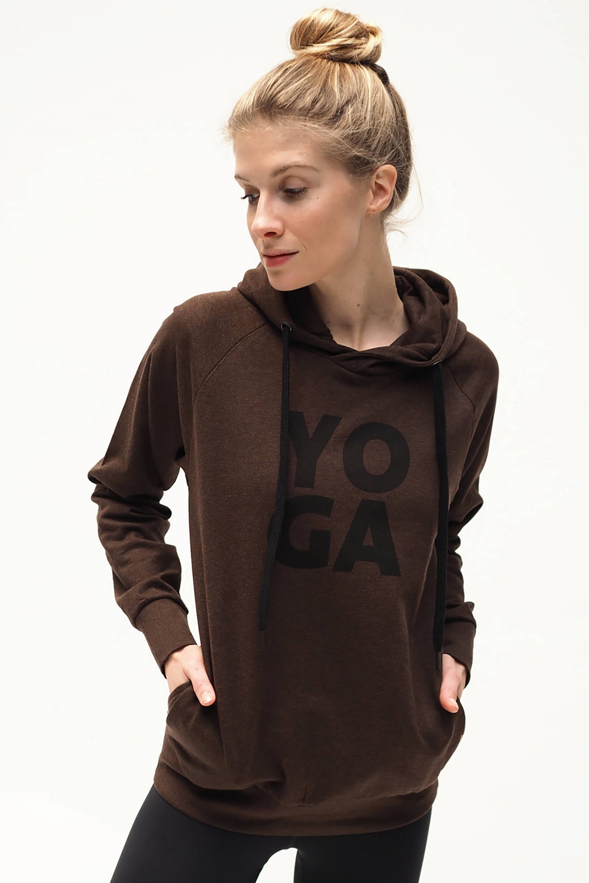 Yoga-Hoodie Rudra - hazel marl