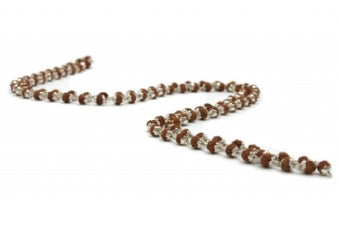 Mala-Kette aus Rudraksha mit Silberkäppchen