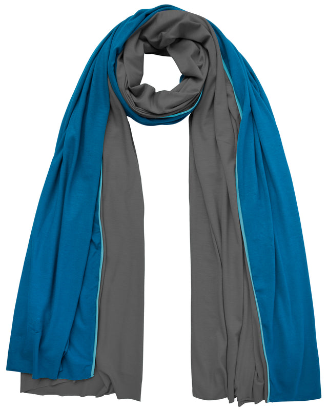 Schal - aqua/deep grey