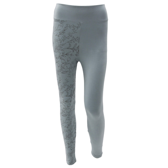 Serenity Floral Organic Leggings - blue