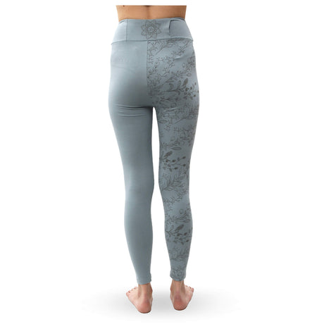 Serenity Floral Organic Leggings - blue