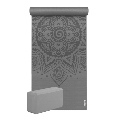 Yoga-Set Starter Edition - spiral mandala (Yogamatte + 1 Yogablock)