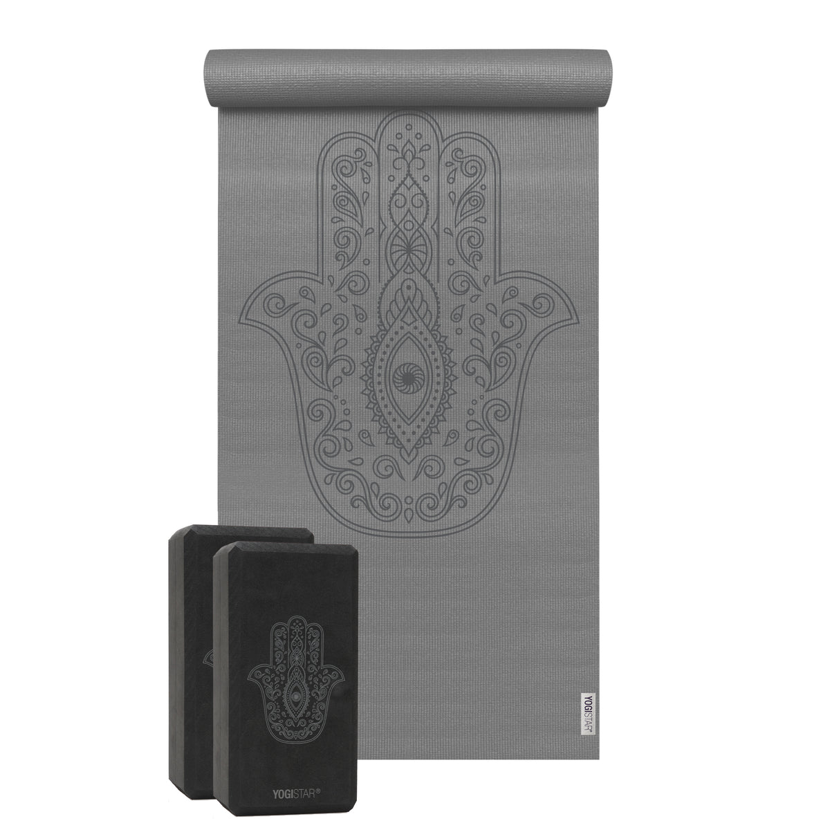 Yoga-Set Starter Edition - hand of fatima (Yogamatte + 2 Yogablöcke)
