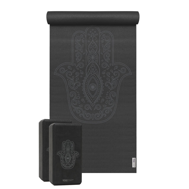 Yoga-Set Starter Edition - hand of fatima (Yogamatte + 2 Yogablöcke)