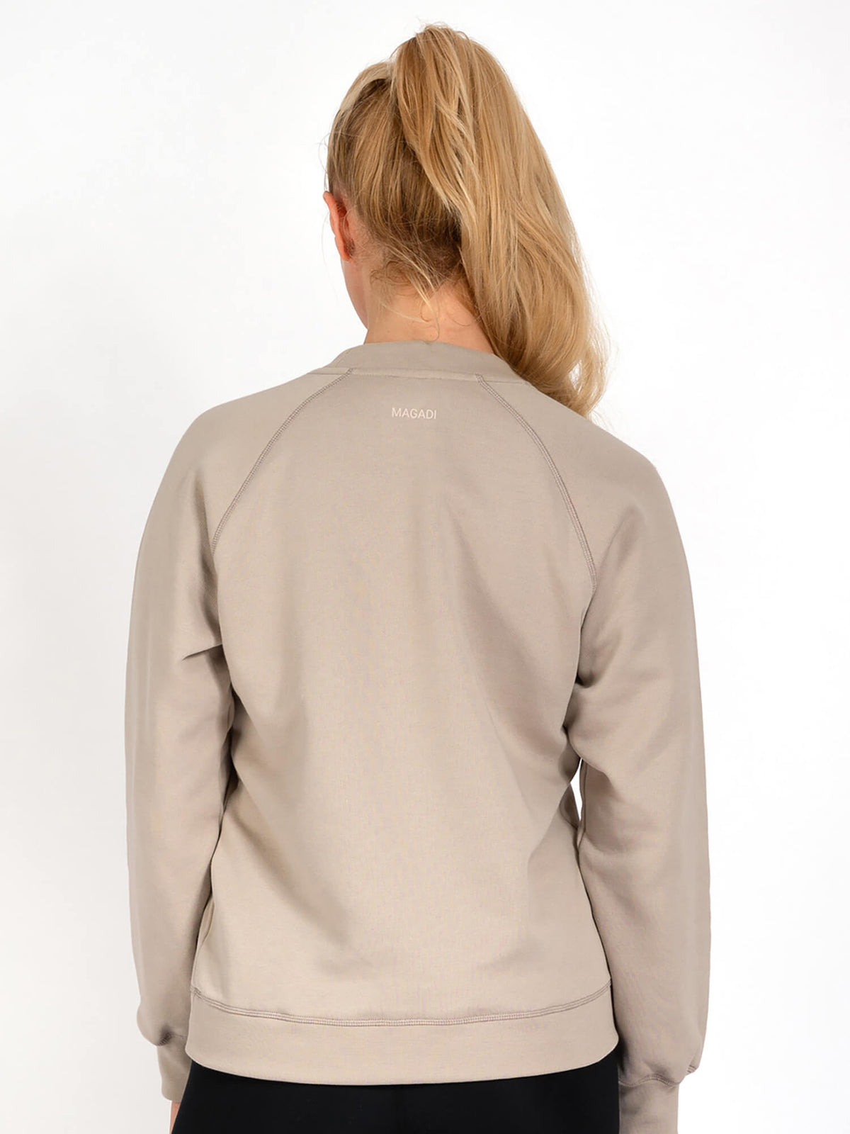 Sweater Bella - Taupe mit Love Peace Yoga