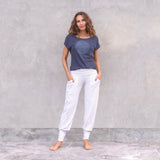 T-Shirt Om - dark blue melange