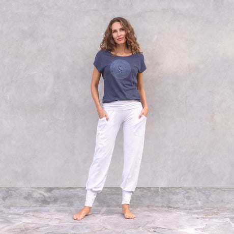 T-Shirt Om - dark blue melange
