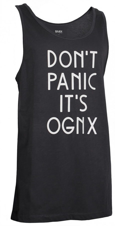 Yoga Tank-Top unisex "Don't panic it's OGNX" - black