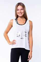 Tank-Top "Lotus Buddha" - weiß