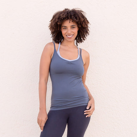 Yoga-Top Sofia - bluegrey