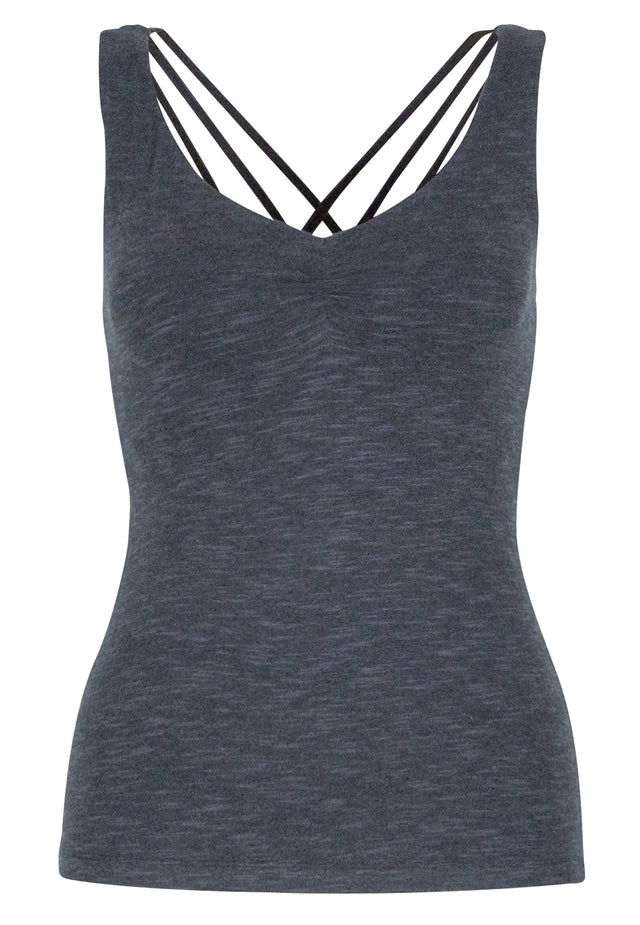 Yoga-Top "Nouri" - antracite melange