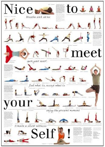 2. Wahl Yoga-Poster mit 67 Asanas, Nice to meet Your Self