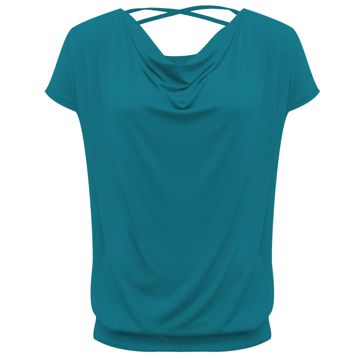 Yoga-Shirt flowing batwing "ala" – petrol
