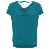 Yoga-Shirt flowing batwing "ala" – petrol