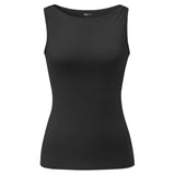 Yoga-Top Boatneck "ala" - black