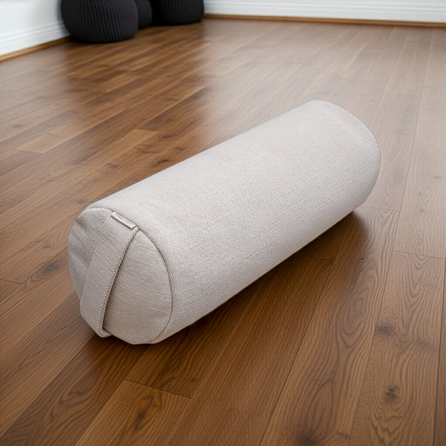 Yoga-Bolster yin - rund - Jute