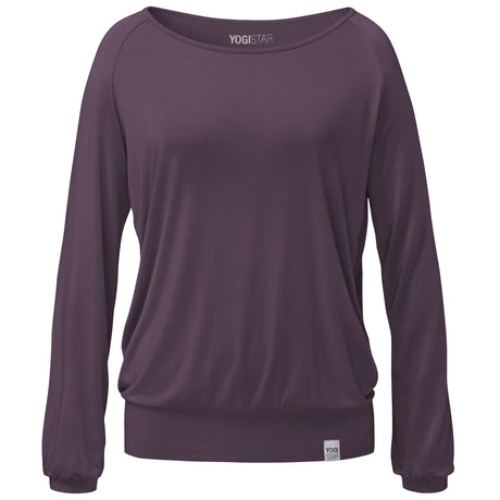 Yoga-Longsleeve "ala" - elderberry