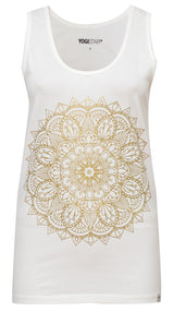 Yoga-Tank-Top „mandala“ - ivory/gold