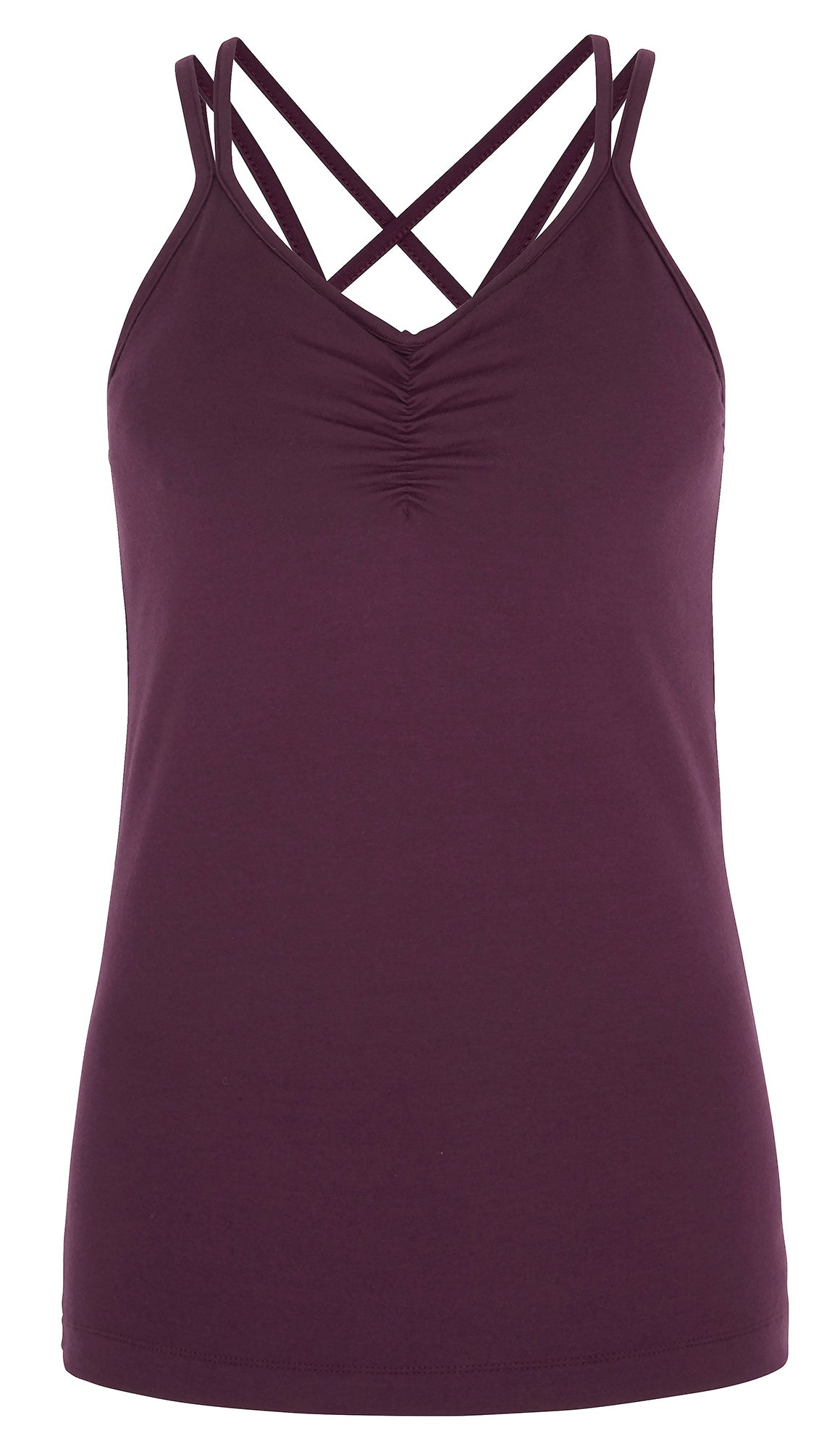 Yoga-Top "conquer cami"- berry