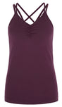 Yoga-Top "conquer cami"- berry