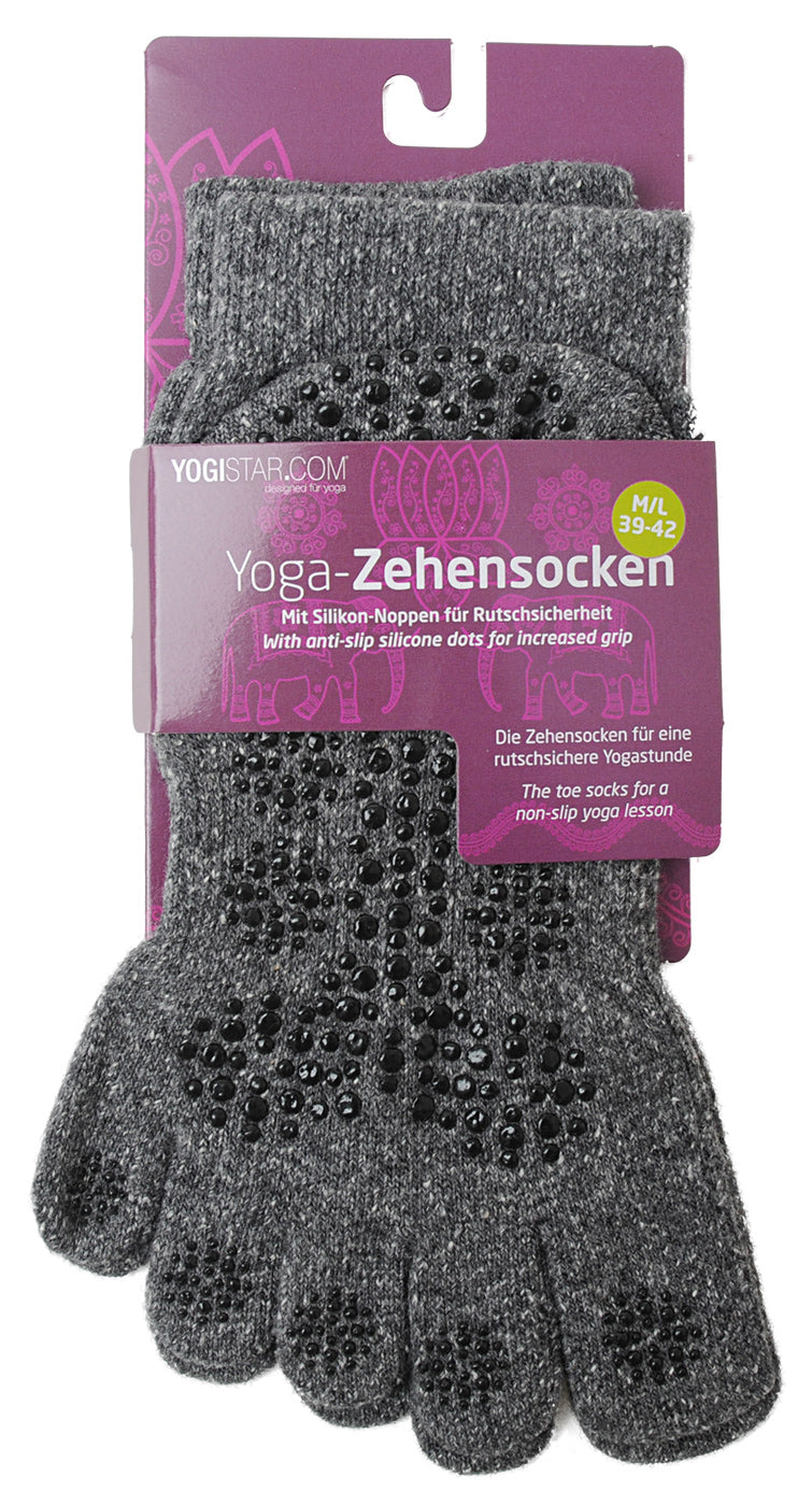 Yoga-Zehensocken - graphite