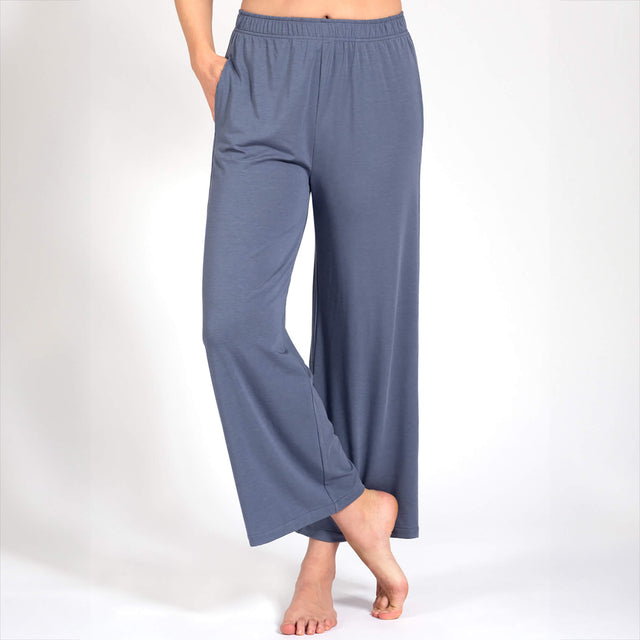 Yogahose Naomi - Blue Grey, aus Naturmaterial